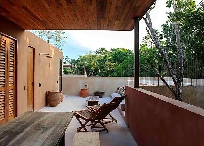 Boho Organic 3br Villa, Gated Community, Rooftop Tulum