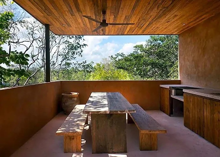 Boho Organic 3br Villa, Gated Community, Rooftop Tulum
